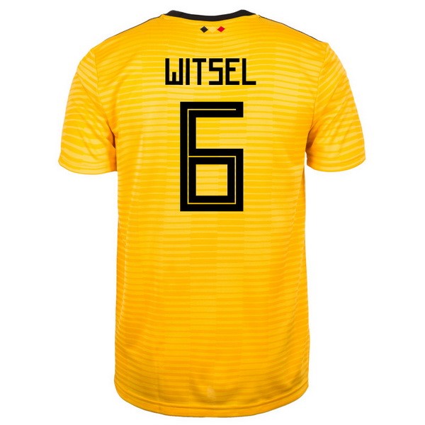 Camiseta Bélgica 2ª Witsel 2018 Amarillo